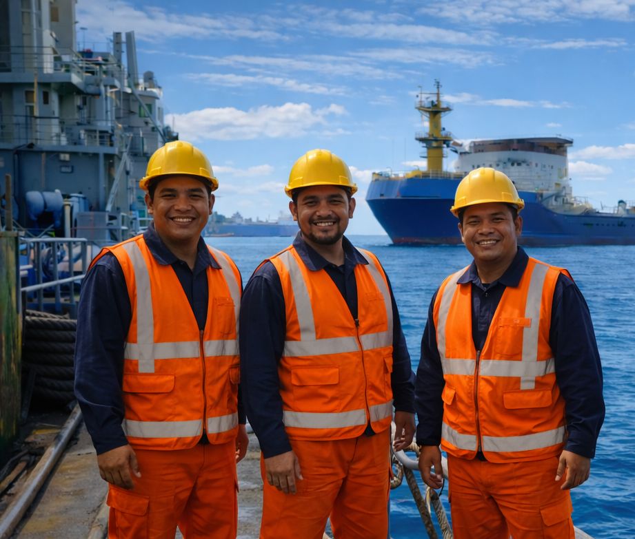 Seafarers supported by CSMI crew management services